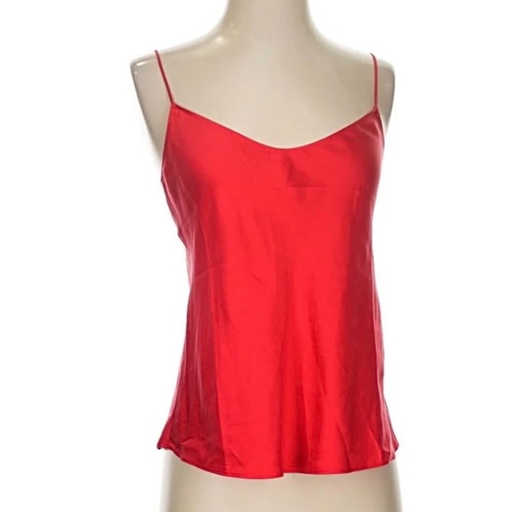 100% Silk Elegant Red Women's Camisole Top